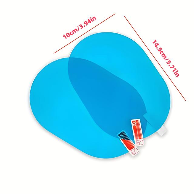 TEMU Set Of 6 Waterproof And Films For Car Rearview Mirrors, Includes A Small Cleaning Cloth And Is