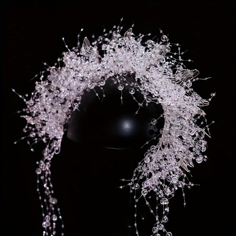 TEMU 1pc Light Luxury Bridal High-end Hair Accessory, Forest-style Temperament Princess Wedding Dress Accessory, Bridal Jewelry