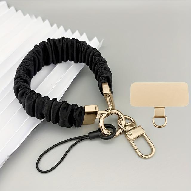 TEMU Liga de muñeca de para teléfonos móviles, accesorios de teléfono elegantes, cadena de teléfono portátil con anillo de metal y cuerda.