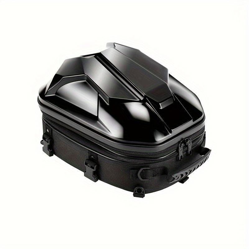 TEMU Fiber Style Motorcycle Luggage Bag - Hard Shell Waterproof Helmet Backpack - , Rear Mount, Stylish Tour Tail Box 15l-20l