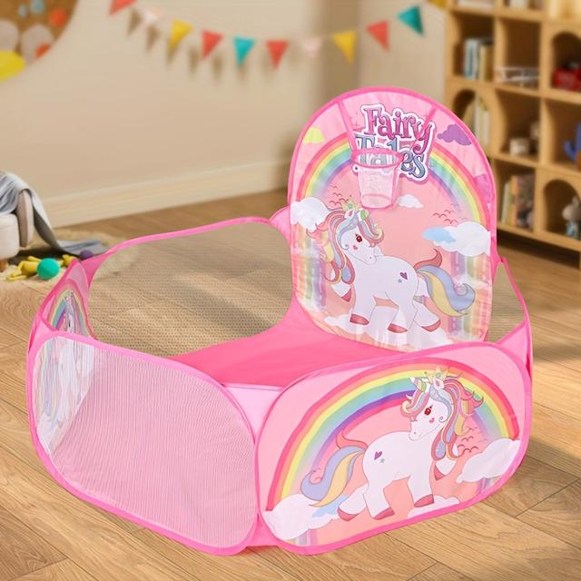 TEMU Unicorn Ball Pool For Kids, Foldable Indoor/outdoor Ball Pool For Boys And Girls, Toy, Children's Birthday Gift, Novelty Toy, No Balls Included