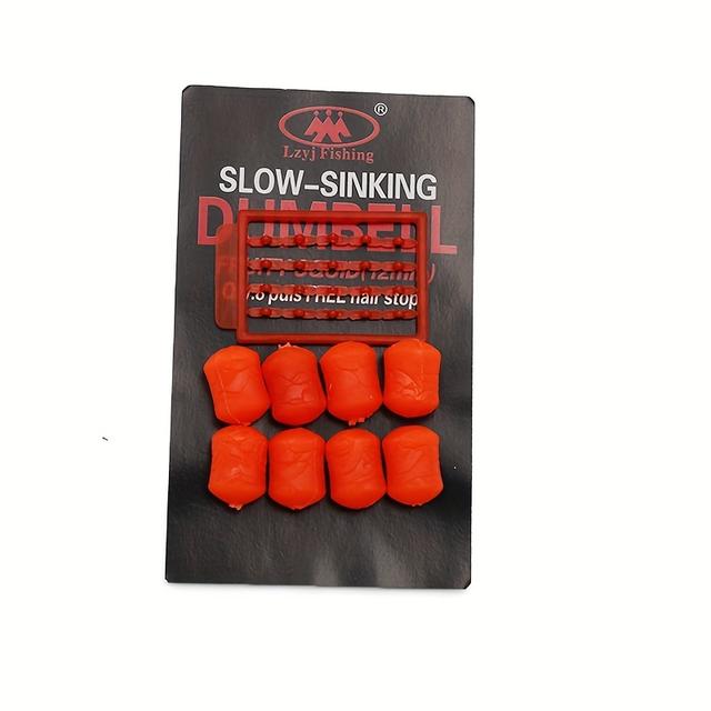 TEMU 8pcs Carp Fishing Boilies Slow Sinking Dumbell Boilie Milk Cream Fruit Taste Carp Bait For Fishing Method Feeder Tackle Accessories