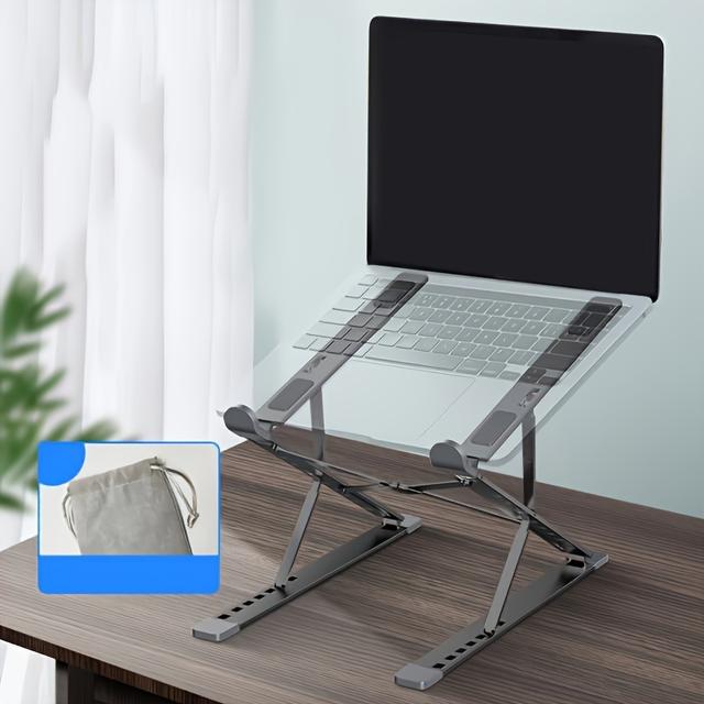 TEMU Soporte de aluminio ajustable para portátil - Portátil, disipación de calor, soporte universal para tablet/portátil