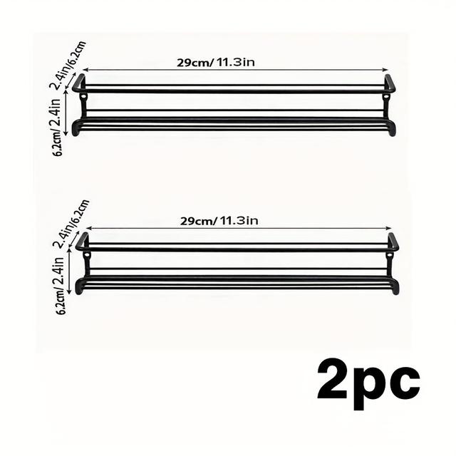 TEMU Wall Mounted Seasoning Storage Rack Without Punching Holes, Suitable For Kitchen Storage And Organizing Shelves