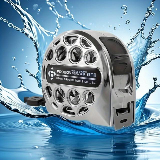 TEMU 25 قدم / 7.5 متر شريط قياس قابل للسحب من الفولاذ المقاوم للصدأ - جانبين، دقة 0.001، مثالي للبناء والنجارة المنزلية