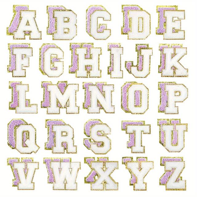 TEMU مجموعة 52 قطعة من الألوان المختلطة والأرجوانية الجديدة، إبرة الثلج للتطريز، ملصقات قماشية بتطريز حواف للقبعات، الأحذية، الحقائب والإكسسوارات، ملصقات التطريز DIY للزينة