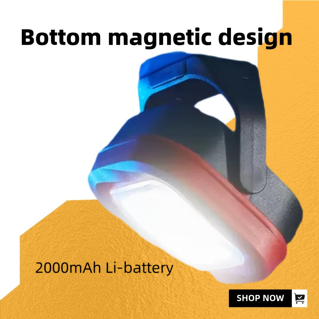 TEMU 2000mAh langlebige LED-Arbeitsleuchte für Autoreparaturen – Wiederaufladbarer Lithium-Akku, bruchsicher, für den Einsatz in verschiedenen Szenarien (Zuhause, Gewerbe, Camping)