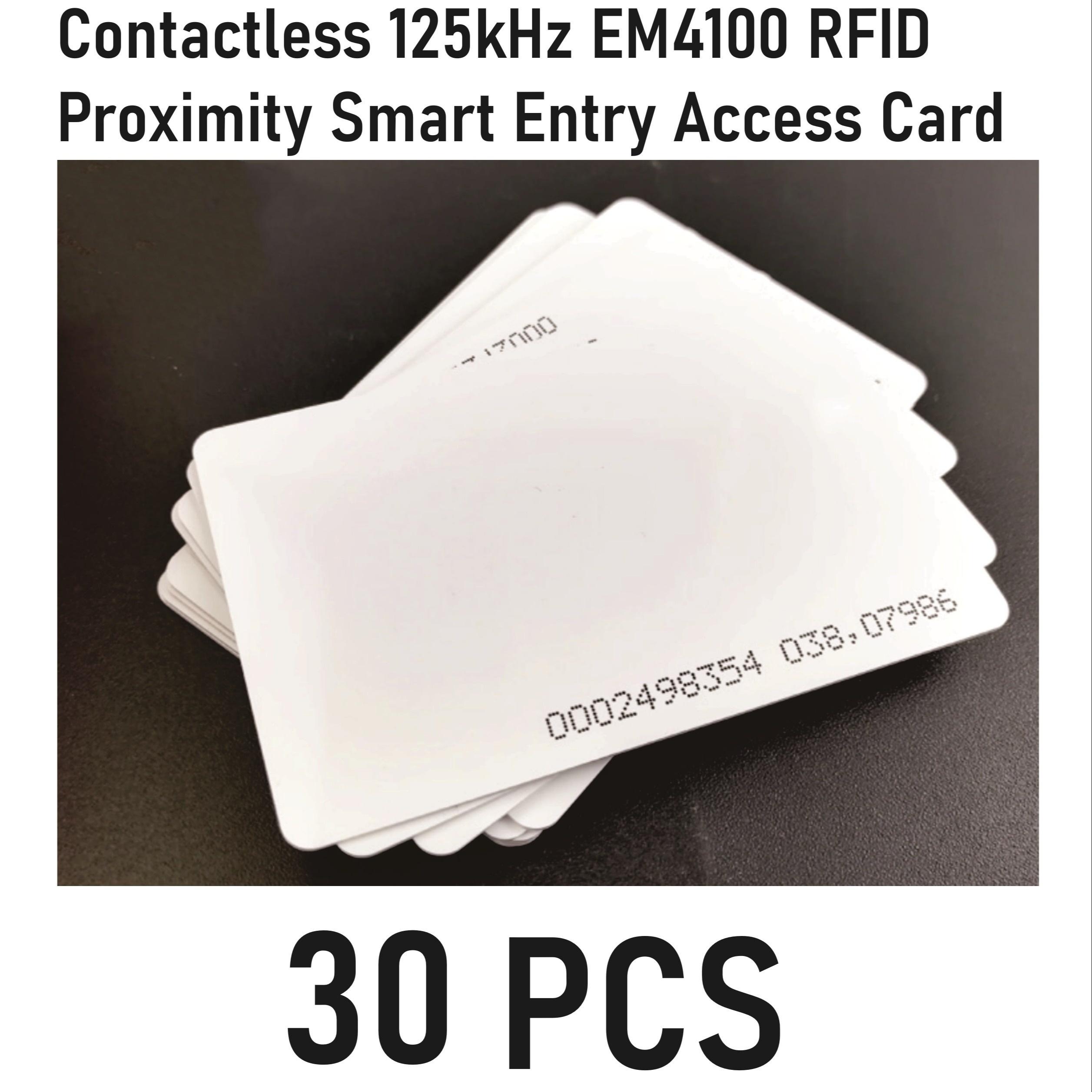 TEMU 125khz Rfid Cards, 0.8mm Id Card For Door Entry Access Control System And Attendance, Read Only 125khz Em4100 Rfid Access Card