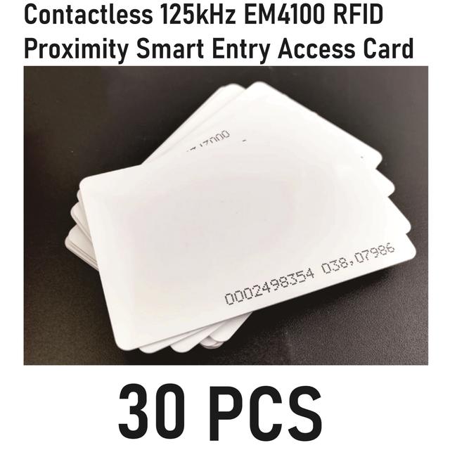 TEMU 125khz Rfid Cards - Em4100 Key Fobs, 0.8mm Thick Passive Access Control System Cards For Door Locks, Attendance Tracking, Compatible With Em4100 Id Readers (no Power Required)