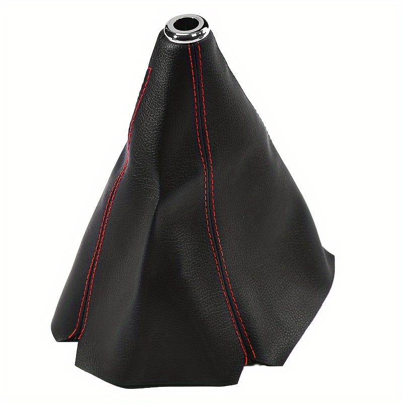 TEMU Pvc Universal Faux Leather Car Gear Shift Collars Carbon Fiber Auto Car Manual Stick Shifter Knob Gear Shift Boot Cover Gaiter