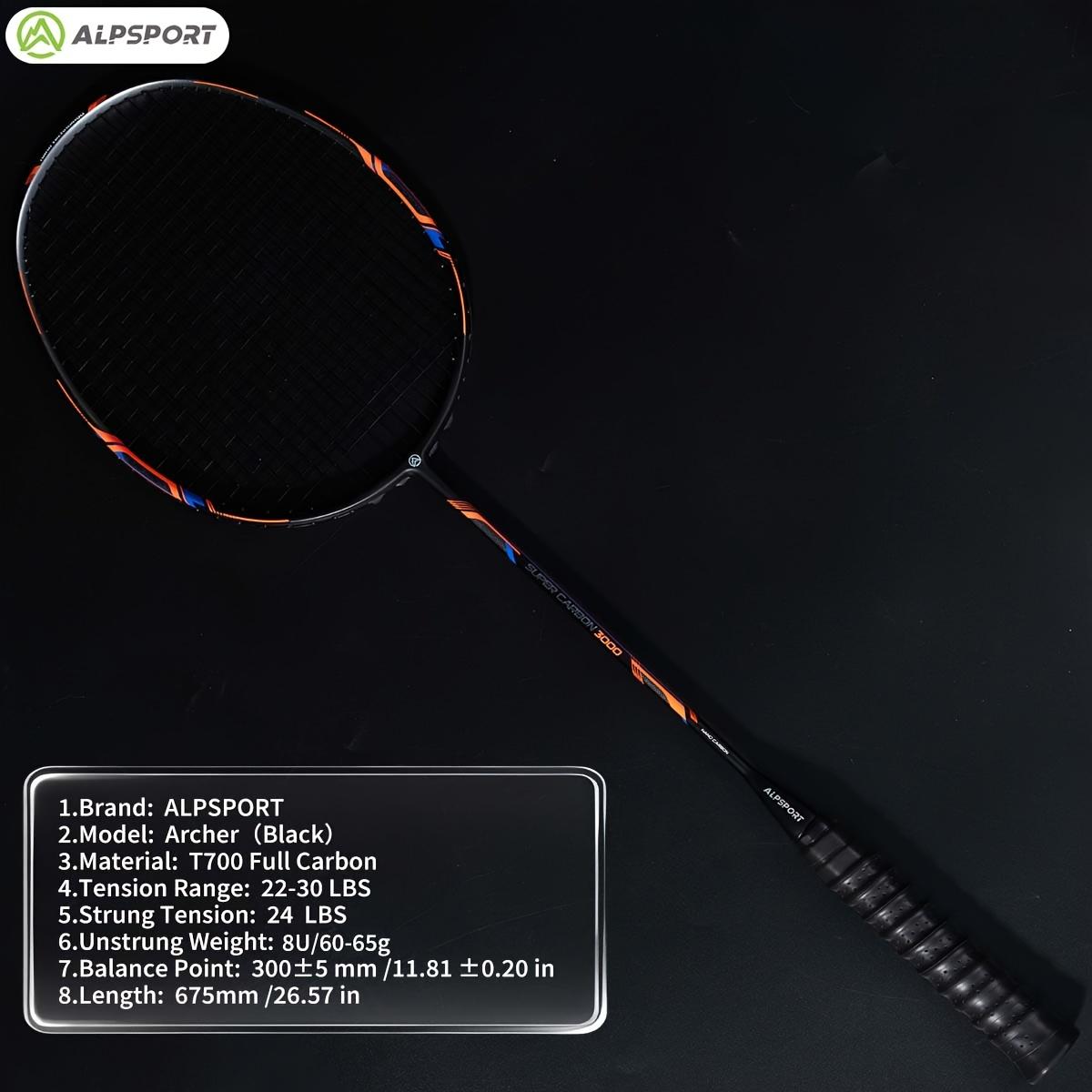 TEMU Alpsport Archer T700 Pro - Lightweight 8u Ultra-thin Shaft , Pre- & Grip-taped, 22-30lbs Tension ( 24lbs) For Tournament & Training
