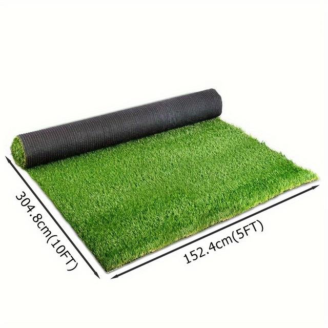 TEMU Artificial Grass Mat 1.38 Inch Outdoor Indoor Fake Grass Mat Green Synthetic Grass Turf Realistic Grass Mat With Drain Holes For Lawn Landscape Balcony Home Decor