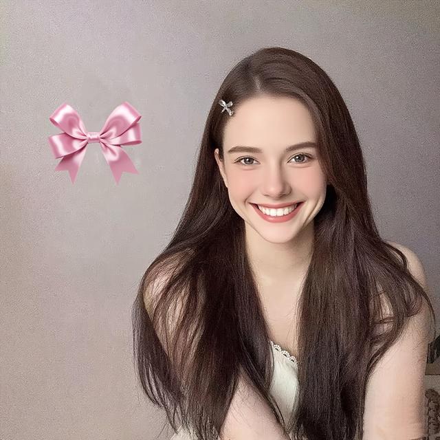 TEMU 10개 달콤하고 시원한 리본 헤어클립 | 이마카락과 날아다니는 머릿결을 잡아주는 여성용, 데일리나 파티에 완벽