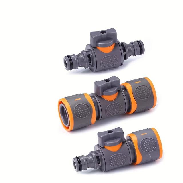 TEMU 16mm Ball Valve Hose Quick Connect Coupler Extension Fitting For Garden Irrigation Pipe Water Stop Repair