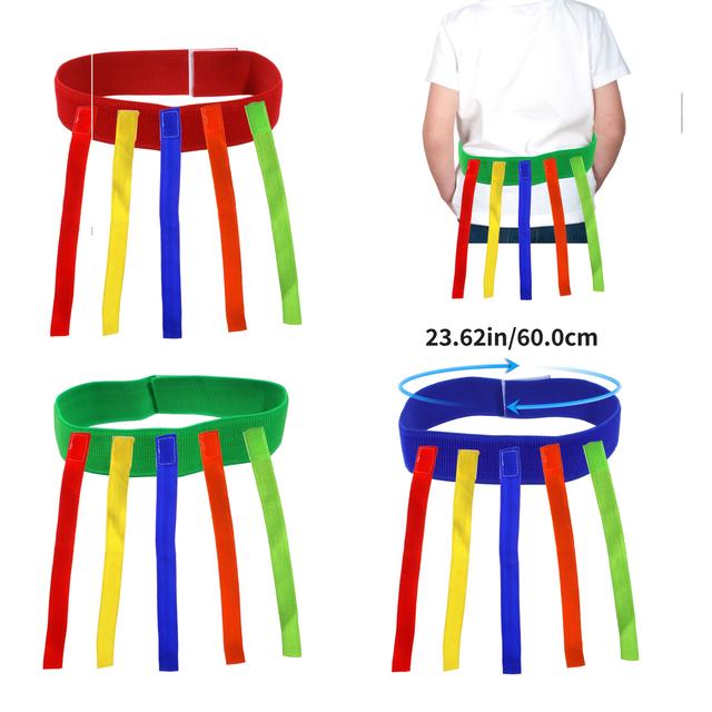 TEMU 3pcs Catch Tail Game Belt For Kids, Games For Adults, Stretchable Catching Training Equipment For Outdoor, Picnic Carnival Games Activities