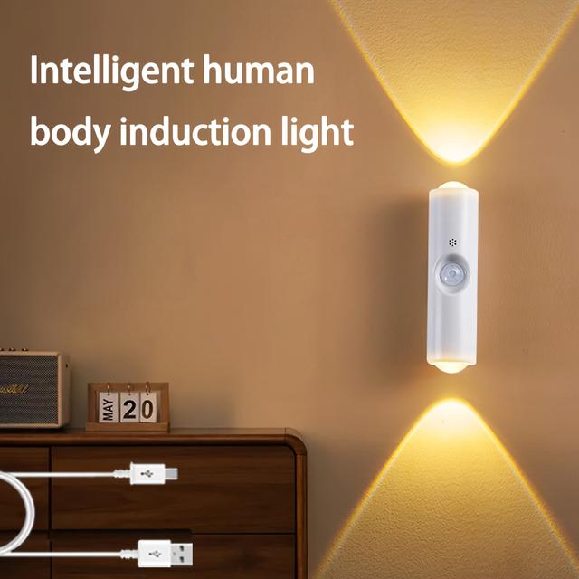 TEMU 1 Pack Led Rechargeable Night Light, Modern Night Lights Usb Charging, , Tri Colorlight Adjustable Brightness, Dimmable Night Lights For Hallway Bedroom ,modern Small Lamp Bedside Lamp For Home