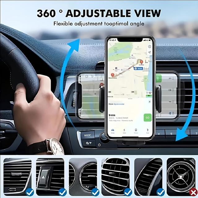 TEMU Car Mobile Phone Support Bracket Car Air Outlet Special Bracket New Navigation Universal Mobile Phone Fixed Clip