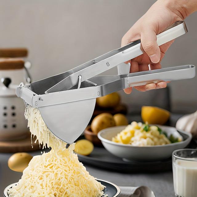 TEMU 1 pieza prensa de patatas de acero inoxidable, trituradora manual para y