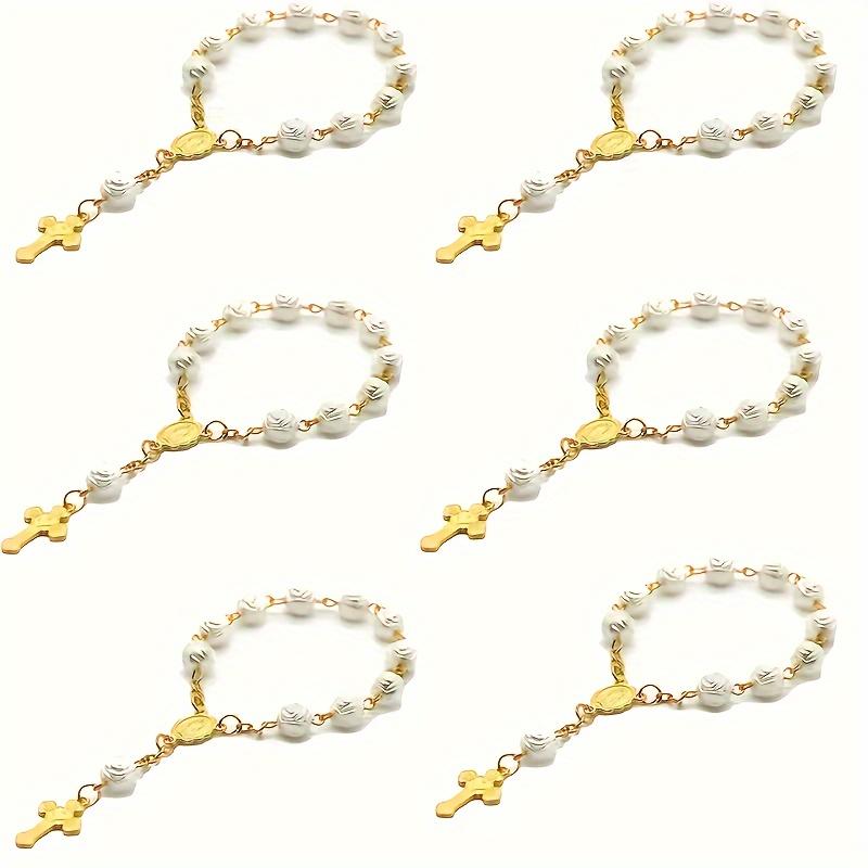 TEMU 20pcs Cross Bracelet Set, Daily Party Accessory, Christmas And Graduation Season Gift