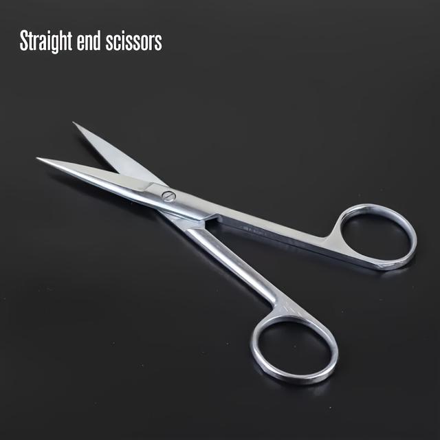 TEMU 14cm Curved Surgical Scissors - Stainless Steel, Precision Cutting For And Cosmetic Surgery