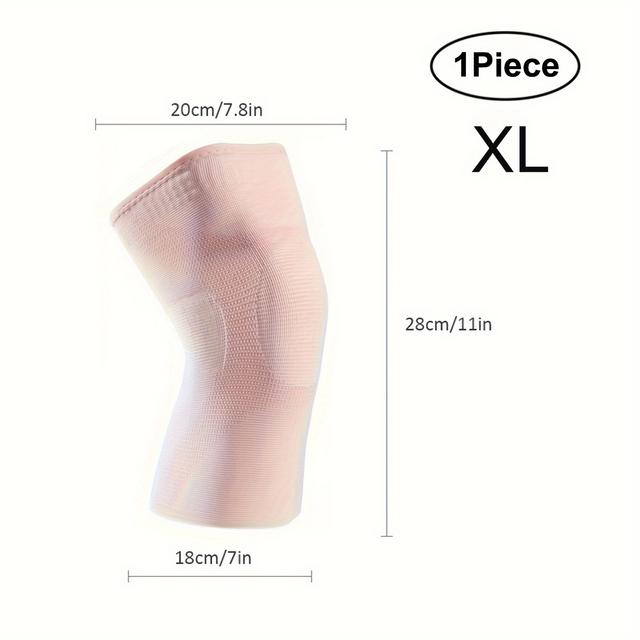 TEMU 1pc Men's And Women's Non-slip Knitted Compression Knee Covers For Cycling, Basketball, Football, Cycling, Mountain Climbing And Daily (pink)