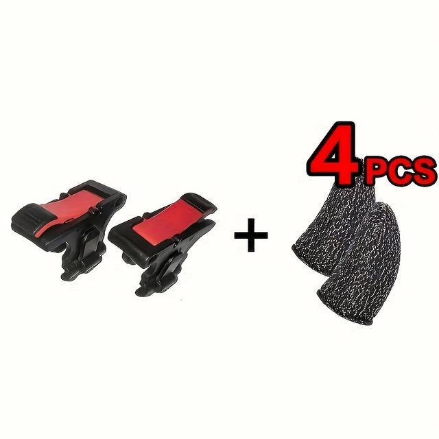 TEMU 4pcs Set, Game Finger Sleeves, Shooting Fps Game Enthusiasts' Gift - Touchscreen Thumb Sleeves And Game Trigger Smartphone Game Shooting Controller