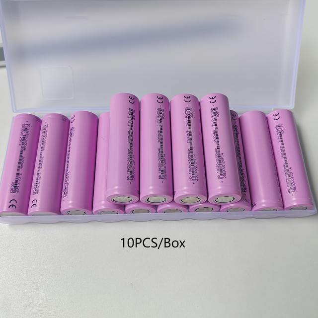 TEMU 10pcs 2600mah Lithium Battery 18650 Battery Cylindrical Battery Rechargeable Battery, Long-lasting