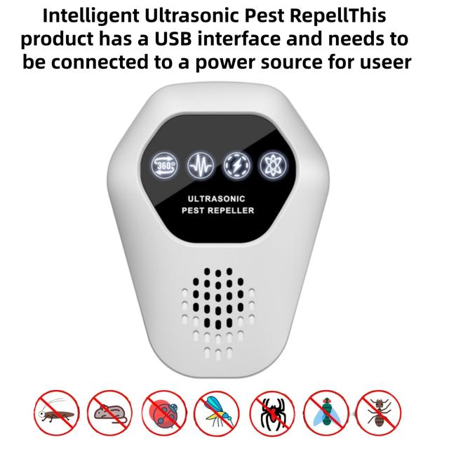 TEMU Ai Pest Control Device For Home - Technology Bug Zapper, Odorless & Safe For /pets, Plug-in Insect Killer For Mosquitoes, Flies, , , Low Voltage (<36v) With Repellent System, Easy
