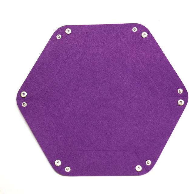 TEMU Bandeja de Dados Plegable para Juegos de Mesa como RPG y Otros - Bandeja Hexagonal con Soporte de Fieltro