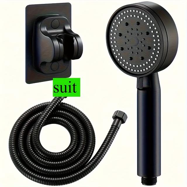 TEMU Ruční sprchová hlavice se stojanem a hadicí, s 5 nastavitelnými režimy průtoku vody, koupelnová sprchová , sprchová hlavice, koupelnové doplňky a koupelnové potřeby. Pouze pro sprchování.