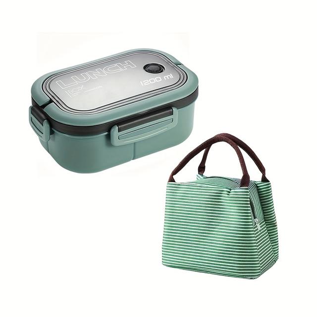TEMU 2 Piezas de Juego de Loncheras con Bolsa - Bento Plegable, Recipiente para Microondas y Estilo Moderno para Trabajo o Picnic, Ideal para