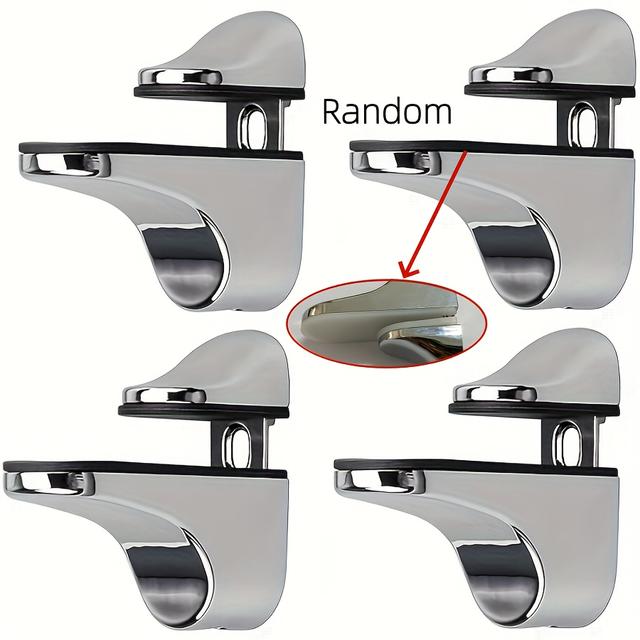 TEMU 4 piezas de abrazadera de vidrio con ajustable - Soporte y divisor de vidrio templado de metal para decoración