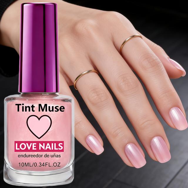 TEMU 10ml Pink Pearl Nail Polish | , Perfect For Valentine's Day, Daily Wear, Parties, And | Fast-drying, No-bake, Long-lasting Gloss, Ideal For Gifting