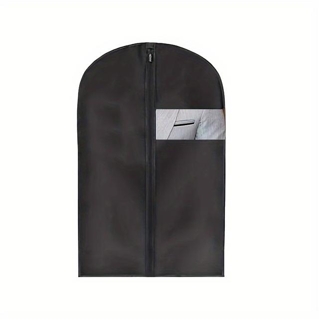 TEMU 1pc Waterproof Dustproof Garment Bag For Suits And Dresses - Closet Organizer With Zipper Closure - Protective Suit Cover For Hanging Storage