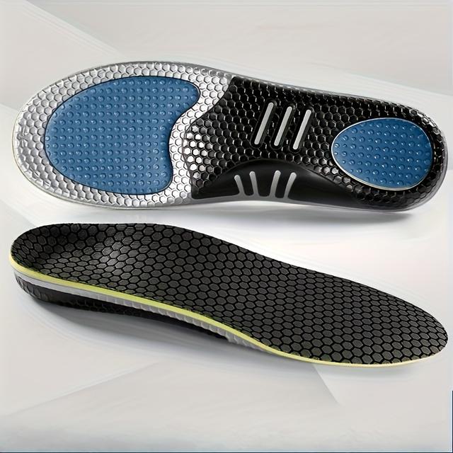 TEMU 실리콘 러닝 인솔 - 충격 흡수, 편안한 쿠션, 아치 지원, 내구성 있는 젤 재질, 미끄럼 방지 디자인, 장시간 활동용으로 적합, 러닝 인솔 | 텍스처드 표면 디자인 | 통기성 재질, 러닝화 인서트