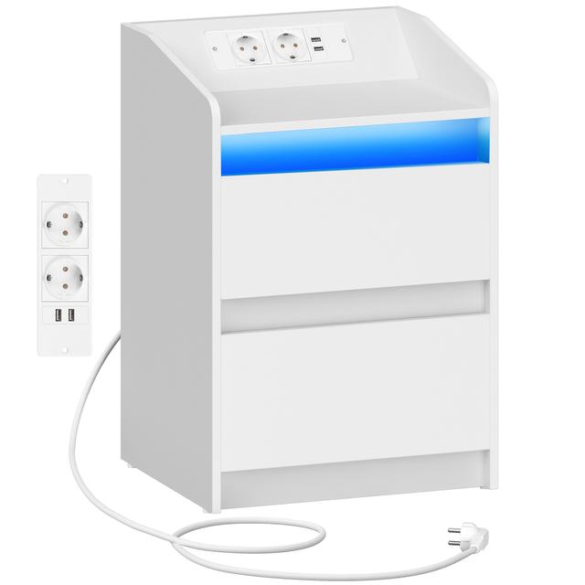 TEMU Nightstand Featuring 2 Drawers, Chic And Functional, Perfect For Living Areas And Bedrooms, Storage Drawer Units