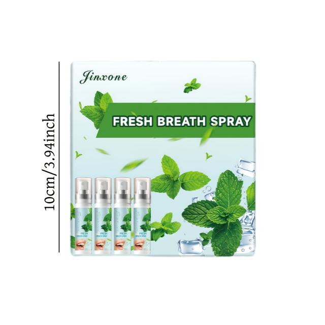 TEMU A Set Of 4 Breath Spray Bottles With A Mint Flavor, Portable Oral Spray For Long-