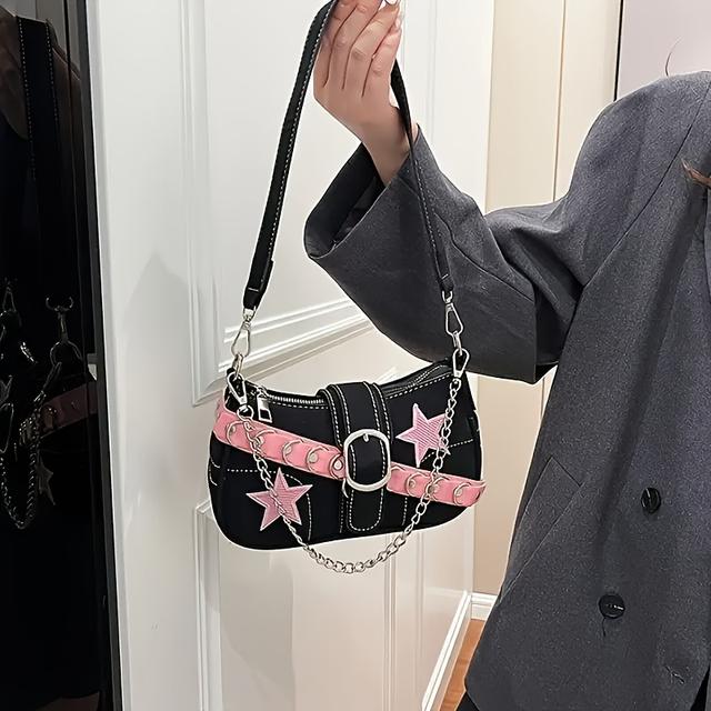 TEMU Design Single Shoulder Baguette Bag For Women 2024 New Y2k Sweet And Spicy Advanced Sense Armpit