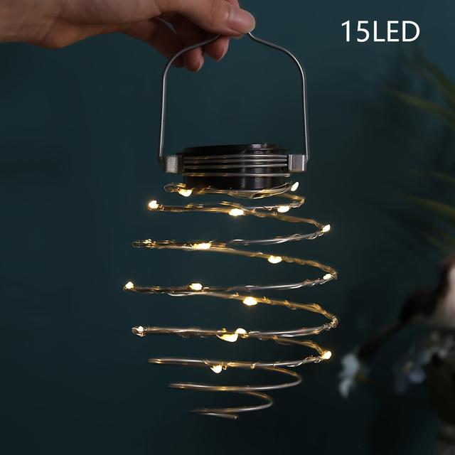 TEMU 4pc Pineapple Light Spring Wrought Iron Hanging Light, 15led Colorful Color Change, Outdoor Garden Light, For Festival Field Decoration