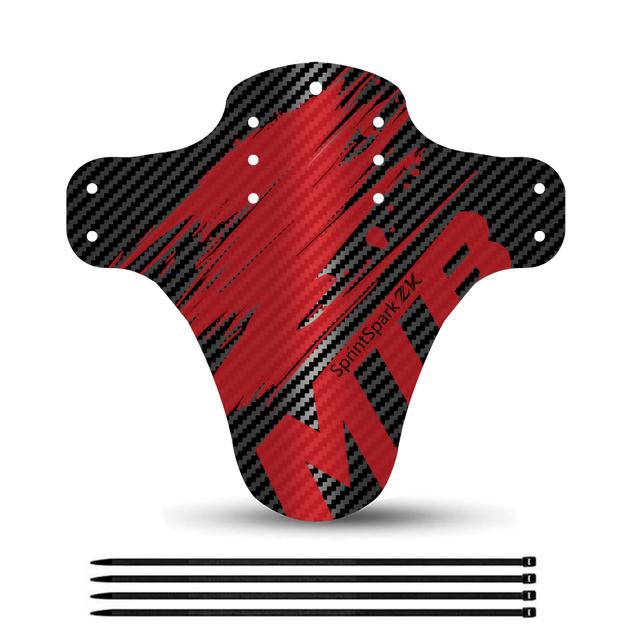 TEMU Colores Opcionales Guardabarros de Bicicleta con Carbono Mejorado para y Montaña, Protector contra Ultralight MTB Delantero Trasero