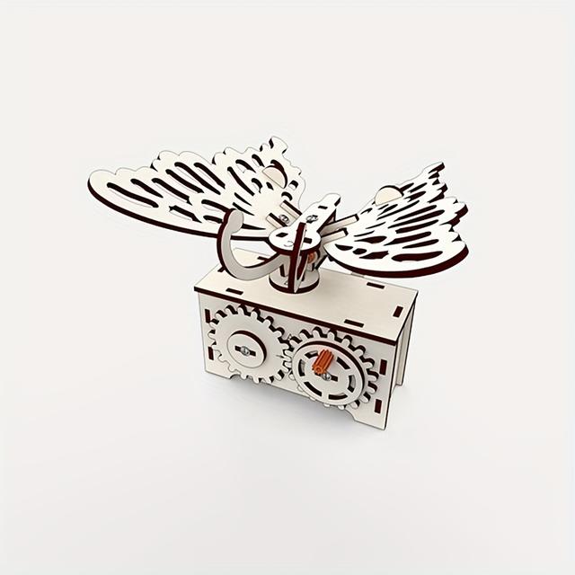 TEMU Dřevěná stavebnice motýla pro nadšence, která vyžaduje asi hodinu na sestavení. Tento STEAM vzdělávací projekt podporuje kreativitu a kritické myšlení, takže je ideálním dárkem nadšence.