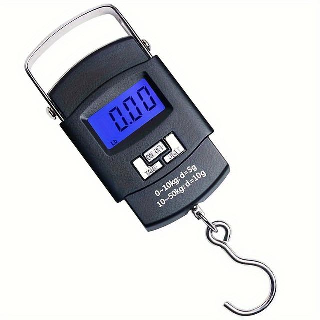 TEMU ميزان إلكتروني محمول عالي الدقة للاستخدام المنزلي، ودقيق، ومناسب لوزن الأمتعة والأسماك والبضائع