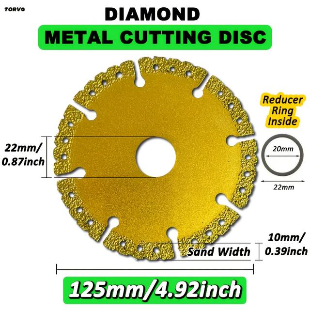 TEMU Diamond Saw Blade Metal Cutting Disc Welding Stainless Steel Diamond Blade 100mm Round Plate