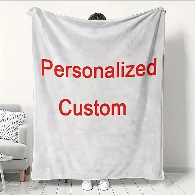 TEMU 1 de Franela Personalizada - Con Tu Foto, Regalo para San Valentín, y Acogedora para Cama o Sofá, Ideal para Camping o en Todas