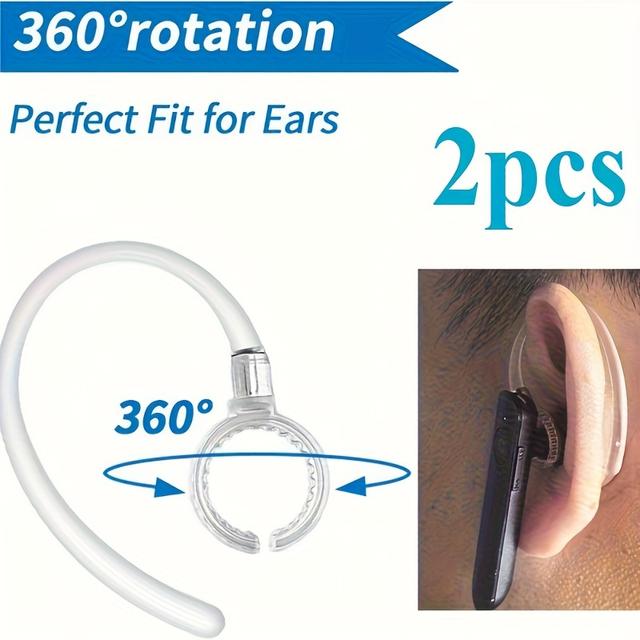 TEMU 360° Rotating Ear Hook Wireless Headphone Holder - , Comfortable Design, Durable Plastic Material For Active