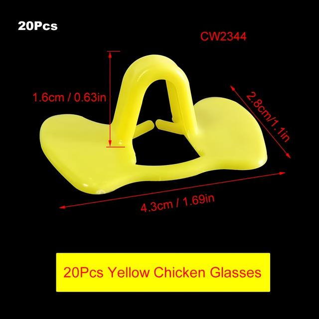 TEMU 20pcs Glasses Anti Pecking Type Chicken Glasses Plastic Glasses Poultry Feeding Management Tools Chicken House Poultry Glasses
