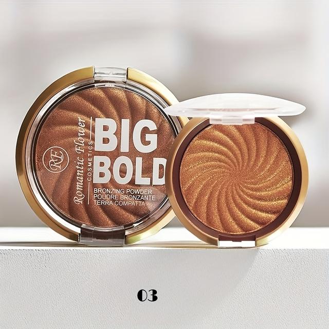 TEMU Пудра перламутрового кольору "Пшениця" з блискітками, тілоподібна основа з ефектом бронзування, темно-коричнева пудра, контурна пудра для тіні, контурингу та хайлайтера