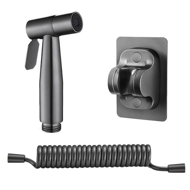 TEMU 3 ks stříkací pistole na toaletu z nerezové oceli v odstínu Gun Gray do koupelny, včetně 78palcové flexibilní hadice.