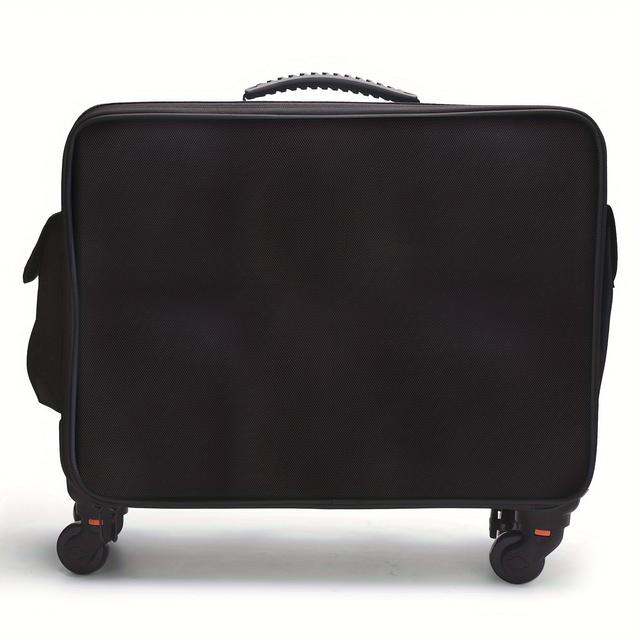 TEMU Mala de Viagem Profissional Grande Capacidade com Rodas para Maquilhadores, Incluindo Armazenamento para Extensões de Pestanas, Nail Art e Ferramentas de Beleza para Viagem