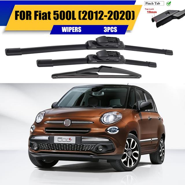 TEMU Windshield Wiper Replacement For Fiat (2012-2020) - 26 Inches + 15 Inches + 11 Inches - Premium Front And Rear Wiper Kit - (set Of 3)